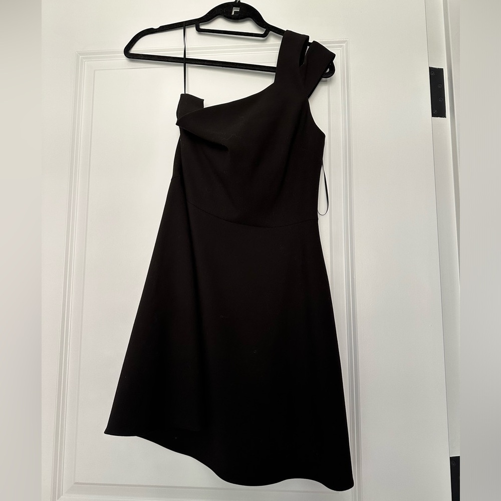 Black dress. Short, one shoulder, dressy/cocktail dress